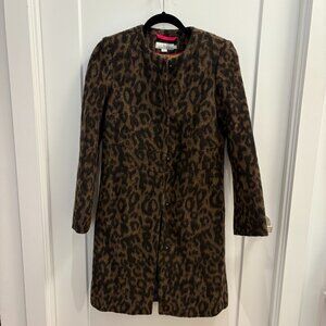 Boden Leopard Print Coat – Size 4 (US)